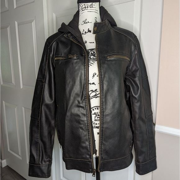 Black Rivet Other - Men's vegan leather jacket